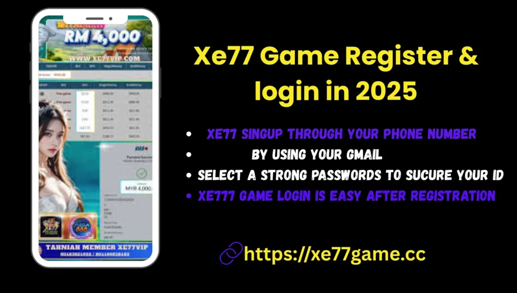 Xe77 Game Register and login