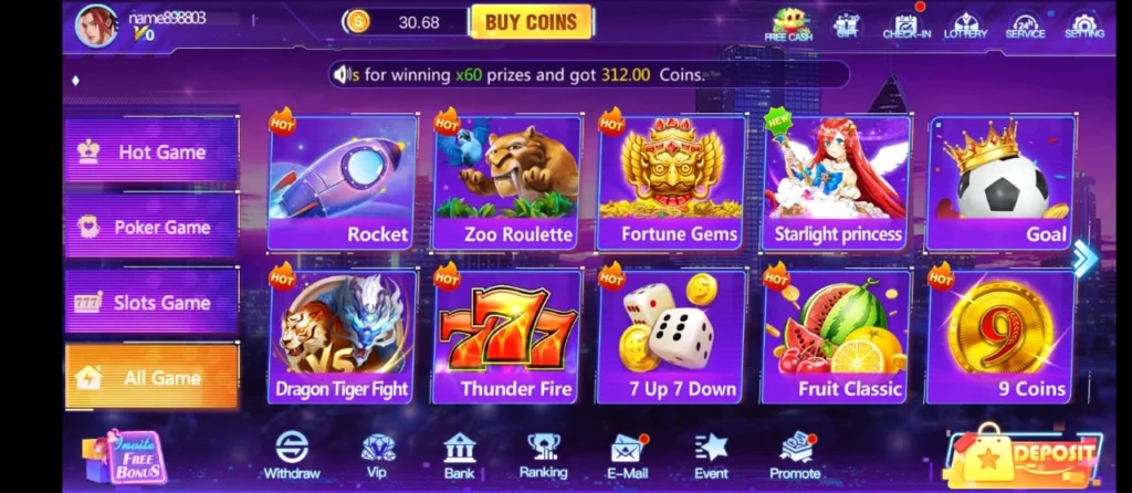 PKR 47 Game interface screenshot